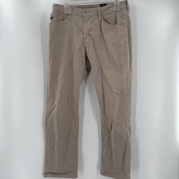 AG Adriano Goldschmied 32x29 "Tellis" Modern Slim Beige 5 Pocket Design Pants - Picture 7 of 8